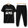 Men Black Printed Tracksuit Supra Car Design For Men