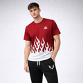 Men's Printed Maroon Polyester Track Suit For Men