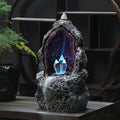 Creative Resin Backflow Incense Burner Crystal Cave Led Night Light Incense Creative Ornaments